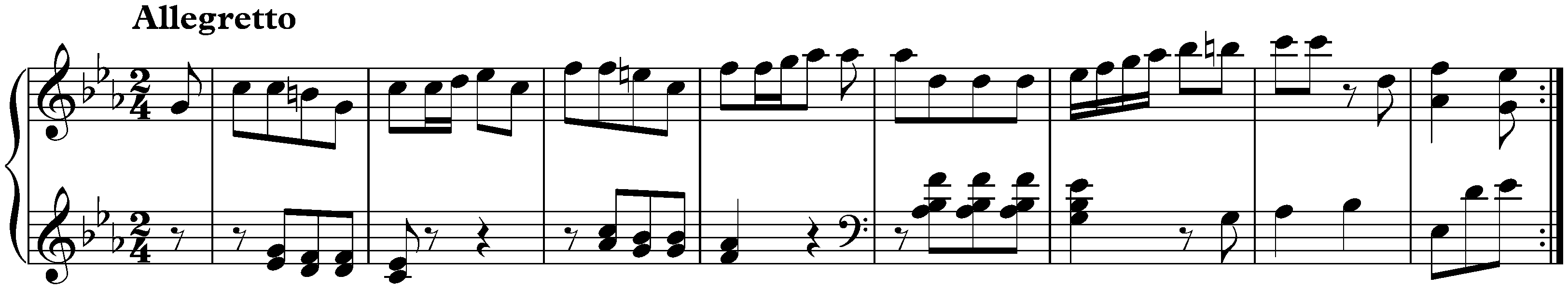 Allegretto in C minor, WoO 214