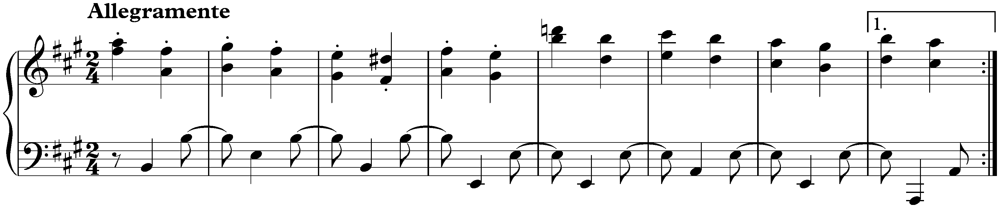 Eleven Bagatelles, op. 119; 10. A major