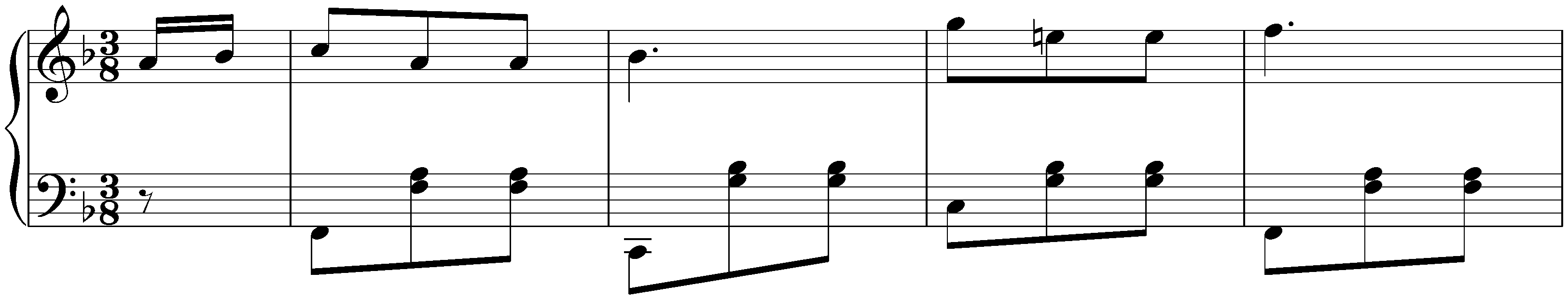 Two deutsche Tänze, Hess 67; 1. F major