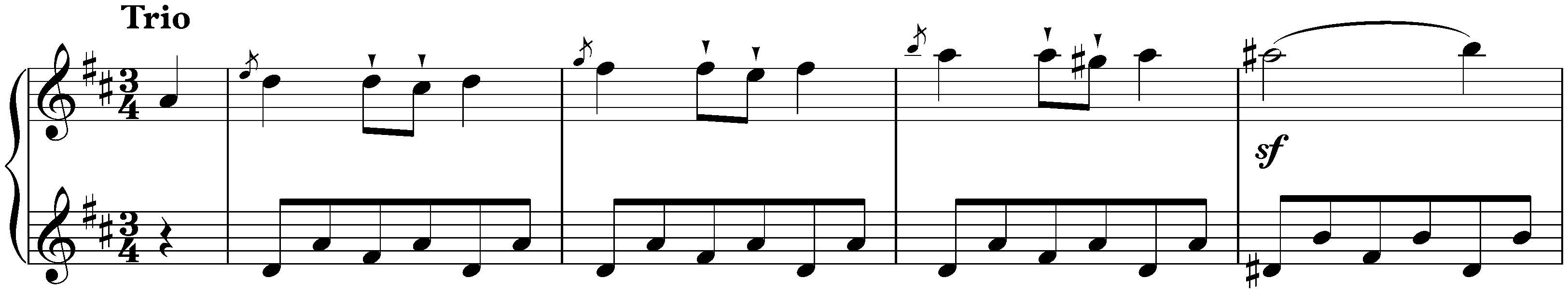 Twelve deutsche Tänze, WoO 13; 4. D major
