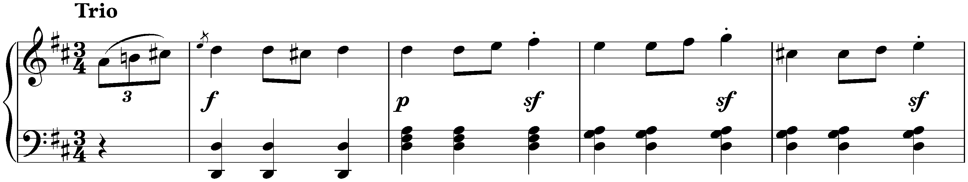 Twelve deutsche Tänze, WoO 8; 10. D major