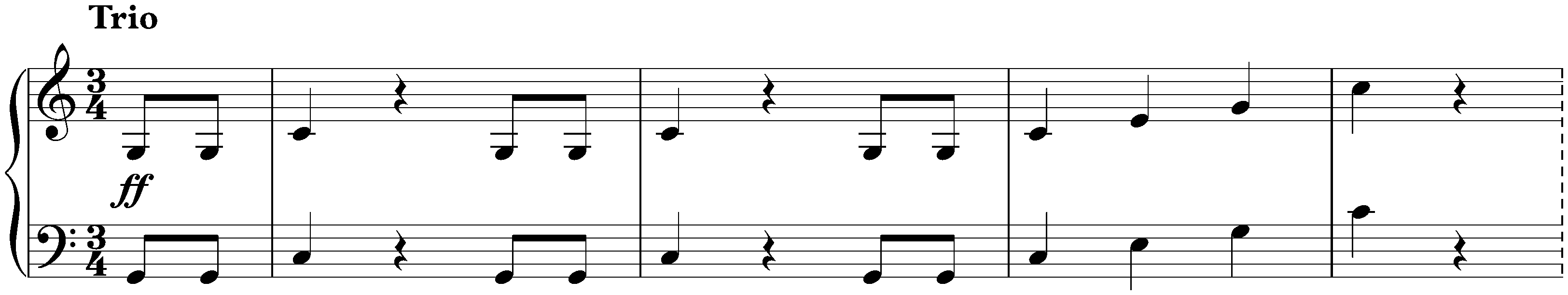 Twelve deutsche Tänze, WoO 8; 12. C major