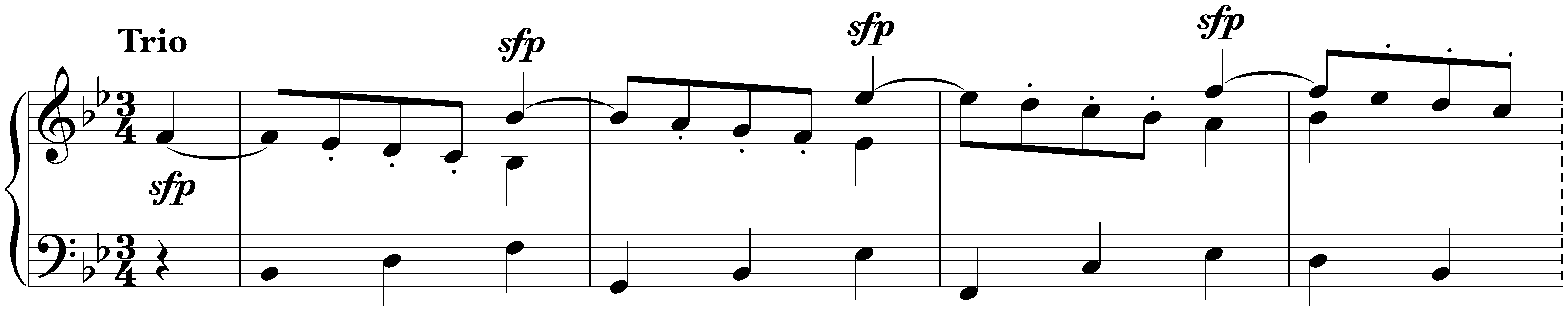 Six Minuets, WoO 10; 4. B-flat major