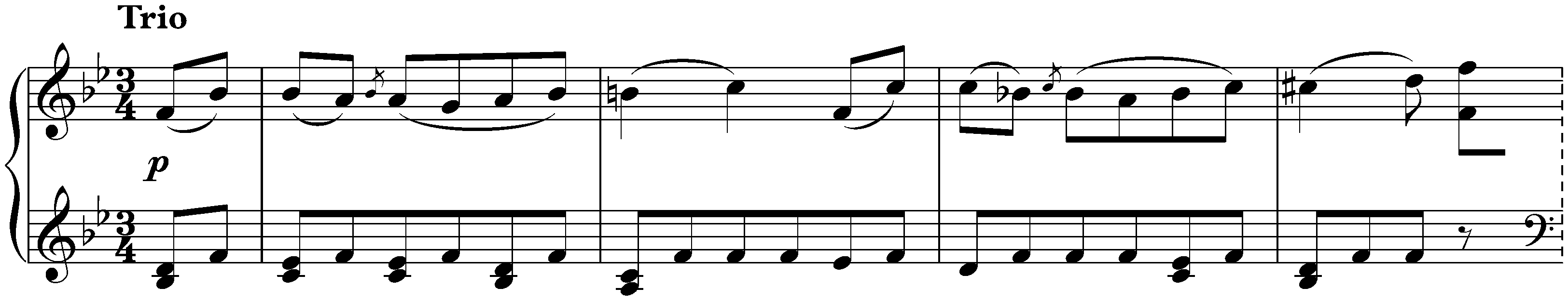 Twelve Minuets, WoO 7; 2. B-flat major
