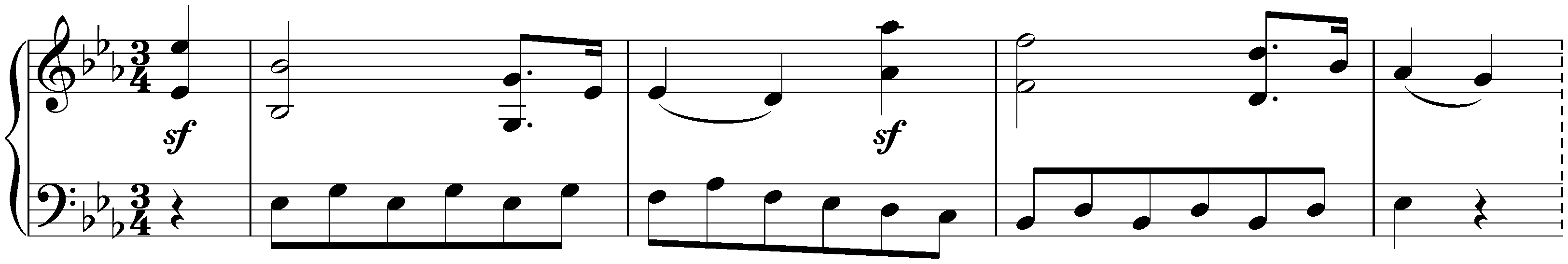 Twelve Minuets, WoO 7; 4. E-flat major