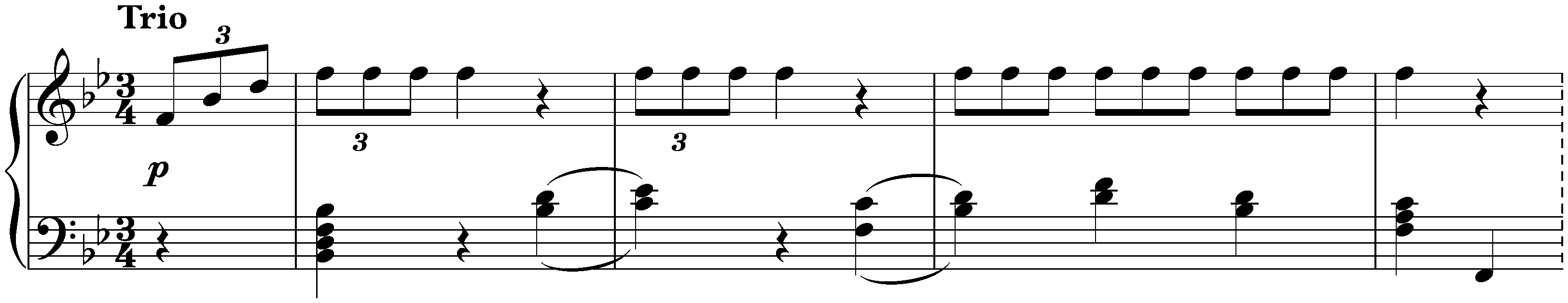 Twelve Minuets, WoO 7; 8. B-flat major