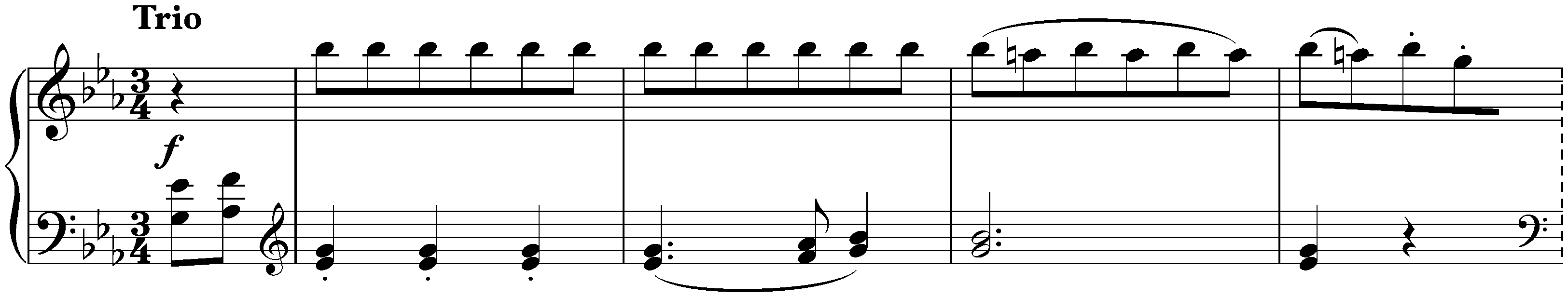 Twelve Minuets, WoO 7; 10. E-flat major