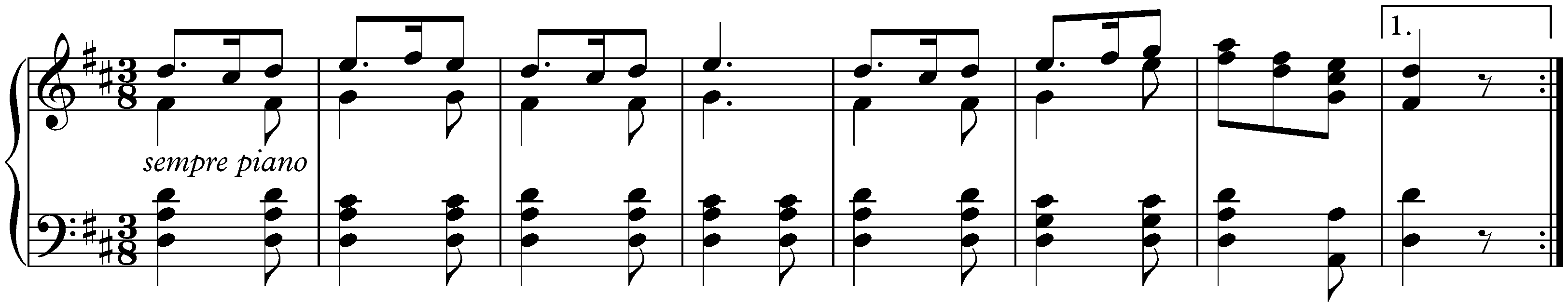Musik zu einem Ritterballett, WoO 1; 7. Deutscher Tanz