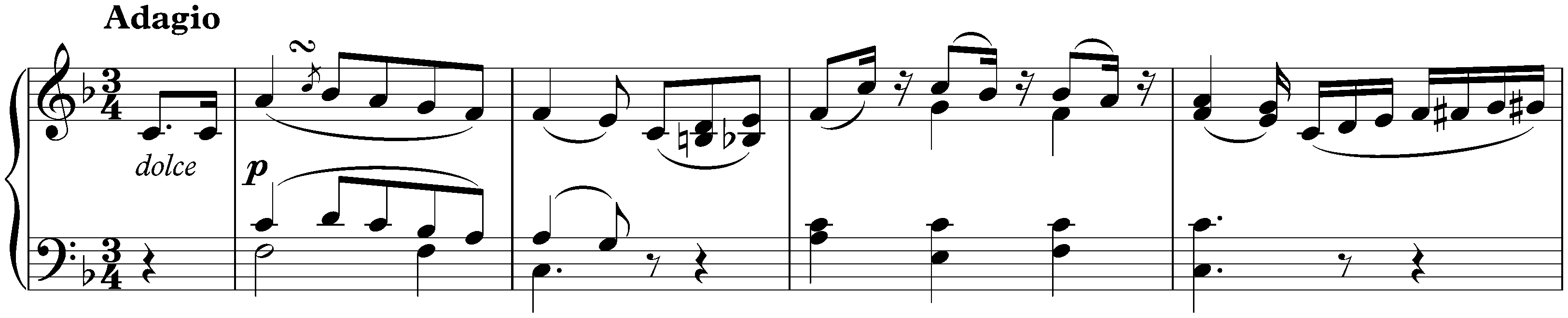 Sonata no. 1 in F minor, op. 2 no. 1; 2. Adagio