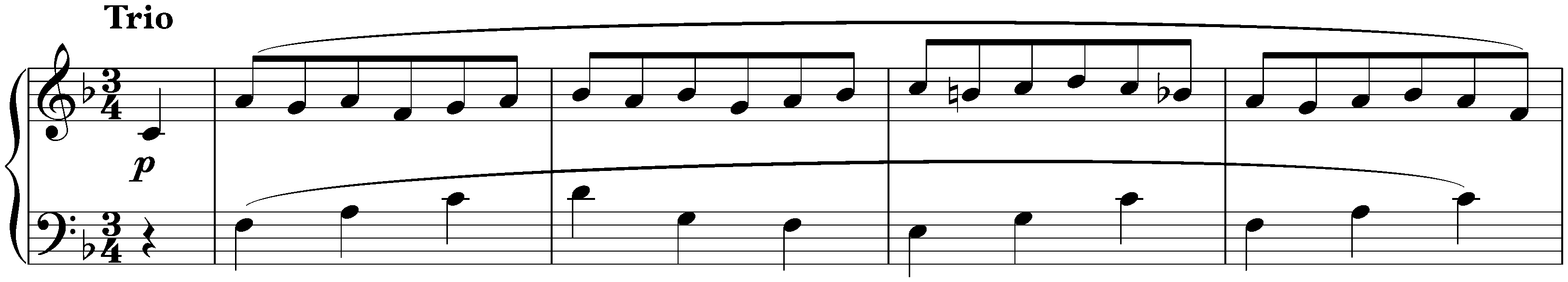 Sonata no. 1 in F minor, op. 2 no. 1; 3. Menuetto: Allegretto