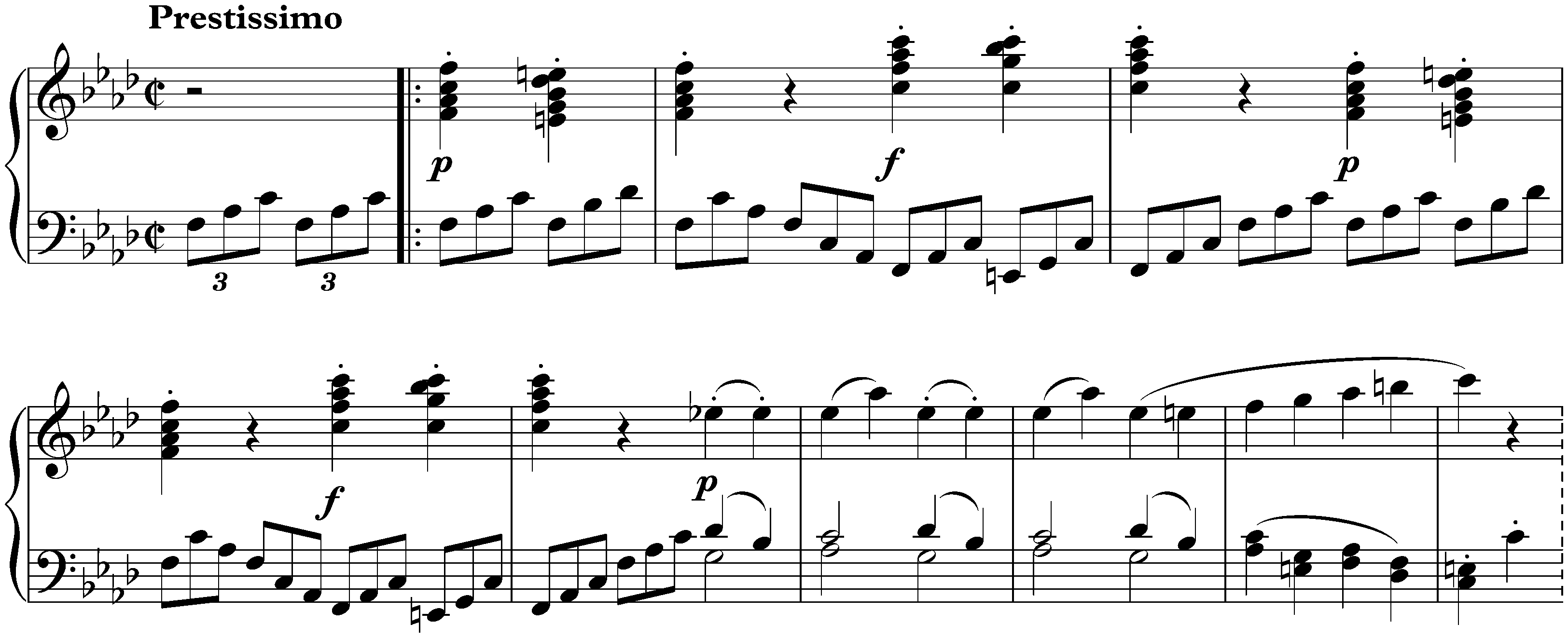 Sonata no. 1 in F minor, op. 2 no. 1; 4. Prestissimo