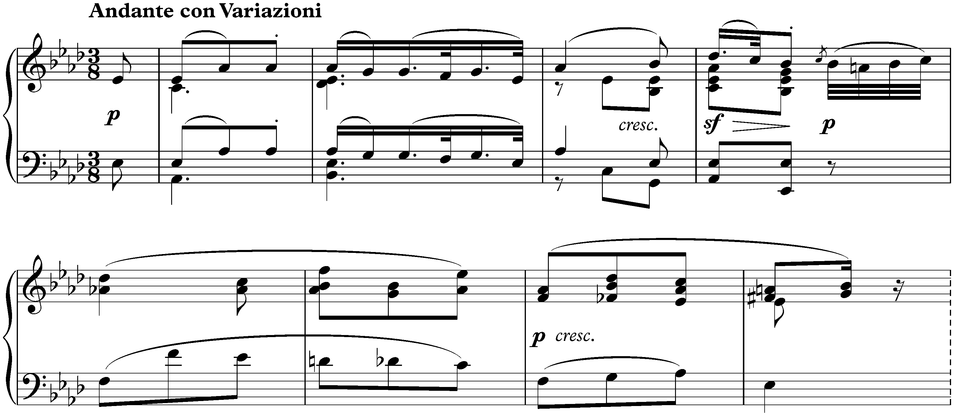 Sonata no. 12 in A-flat major, op. 26; 1. Andante con Variazioni