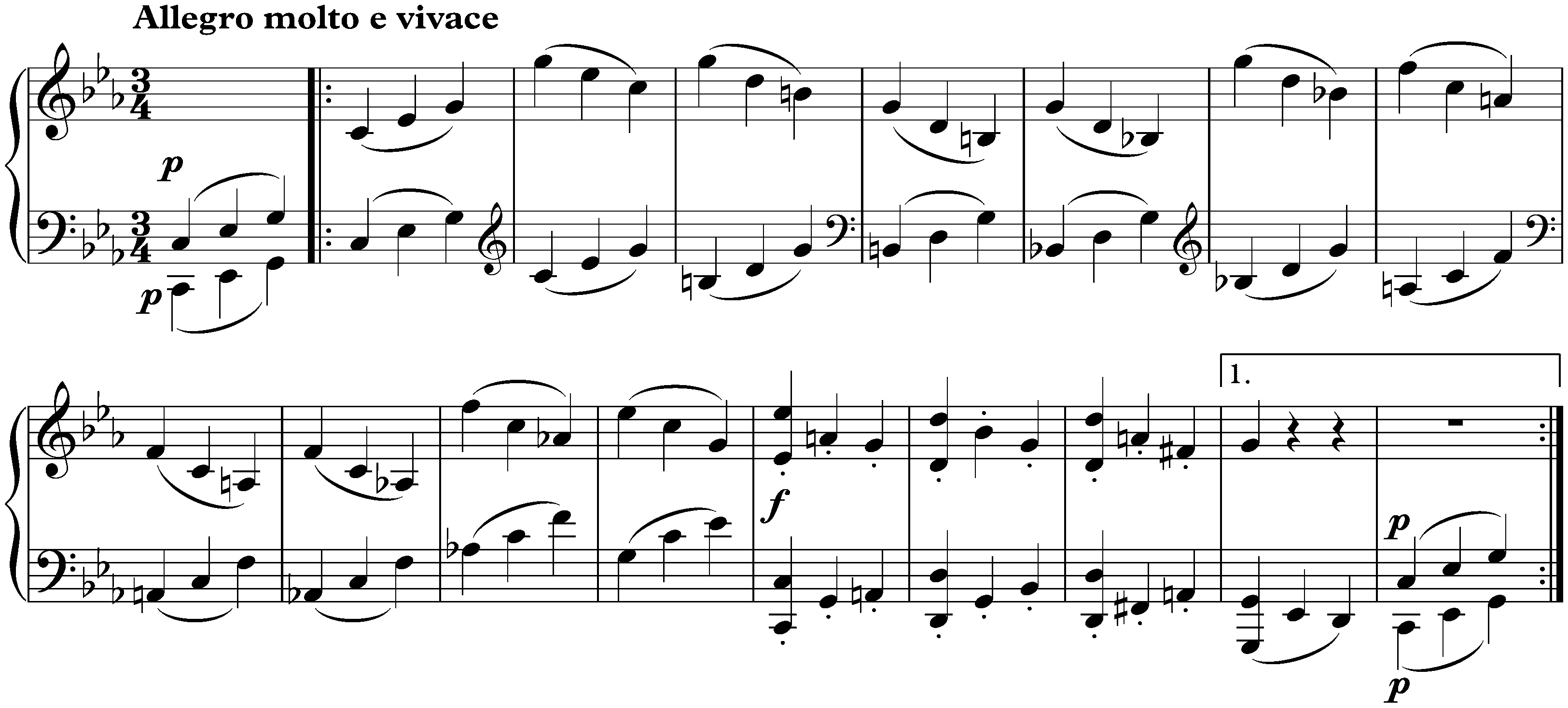 Sonata no. 13 in E-flat major, op. 27 no. 1; 2. Allegro molto e vivace