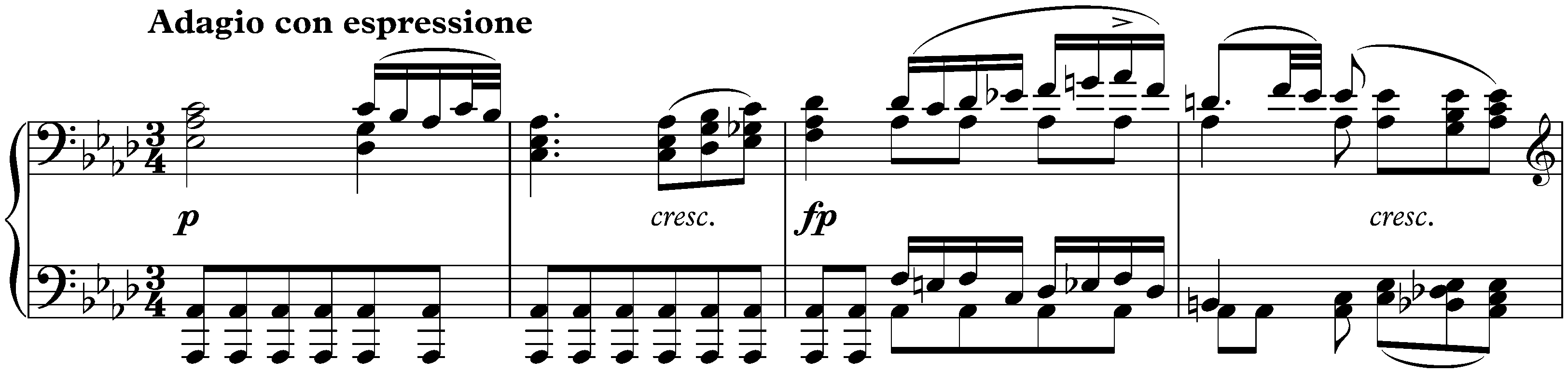 Sonata no. 13 in E-flat major, op. 27 no. 1; 3. Adagio con espressione