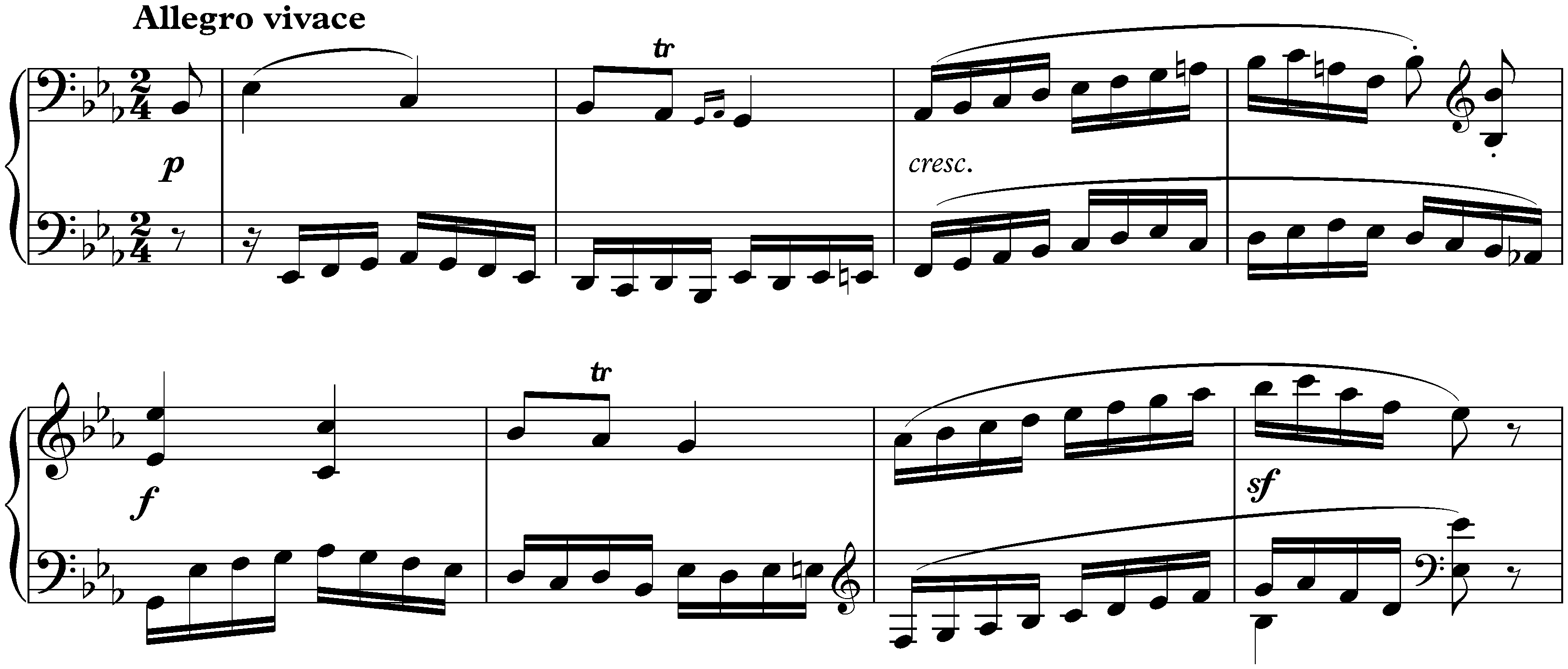 Sonata no. 13 in E-flat major, op. 27 no. 1; 4. Allegro vivace
