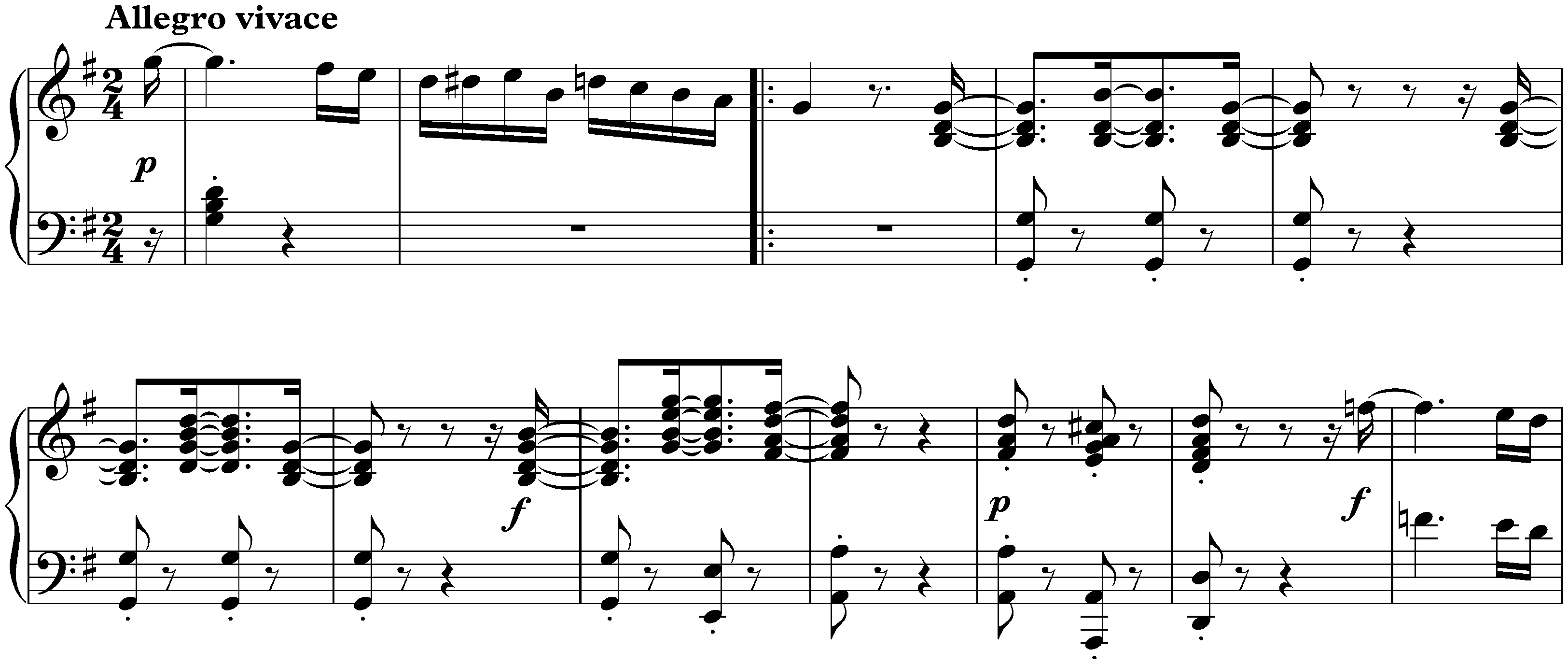 Sonata no. 16 in G major, op. 31 no. 1; 1. Allegro vivace