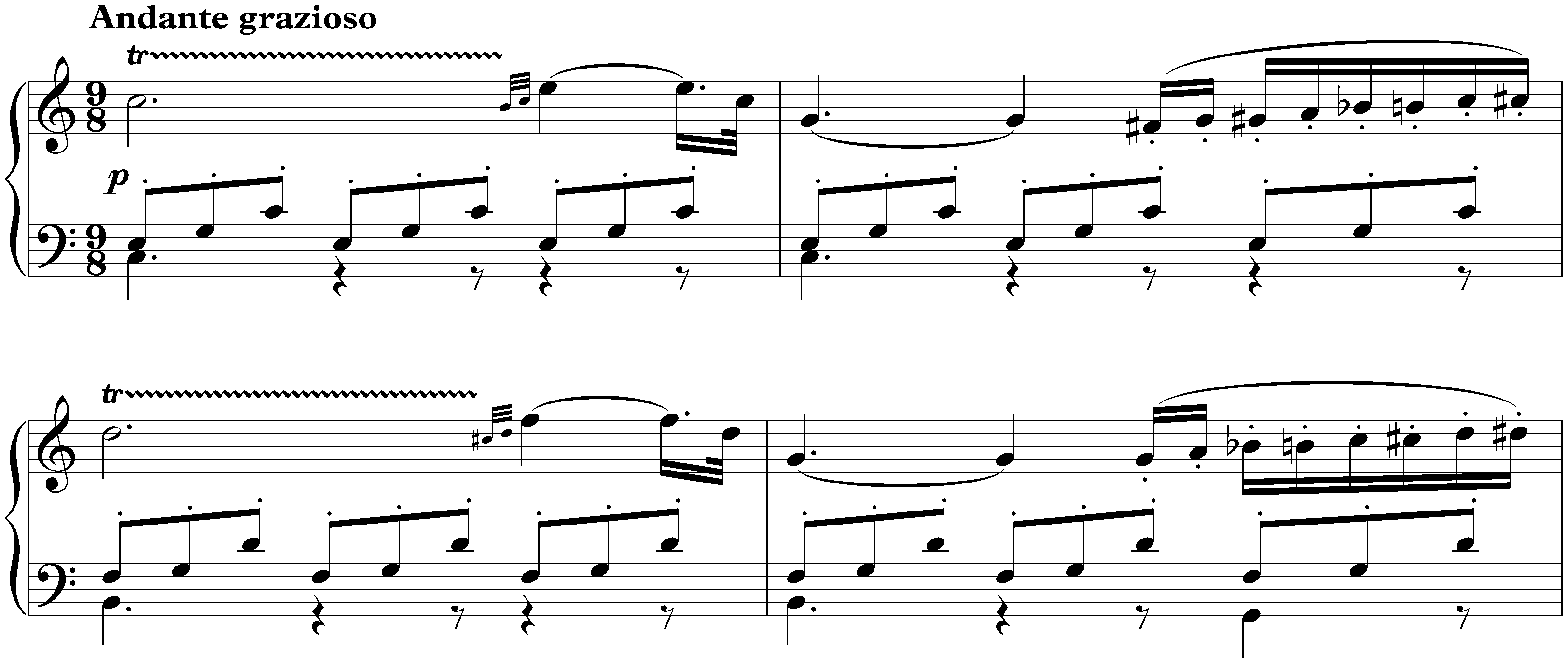 Sonata no. 16 in G major, op. 31 no. 1; 2. Adagio grazioso
