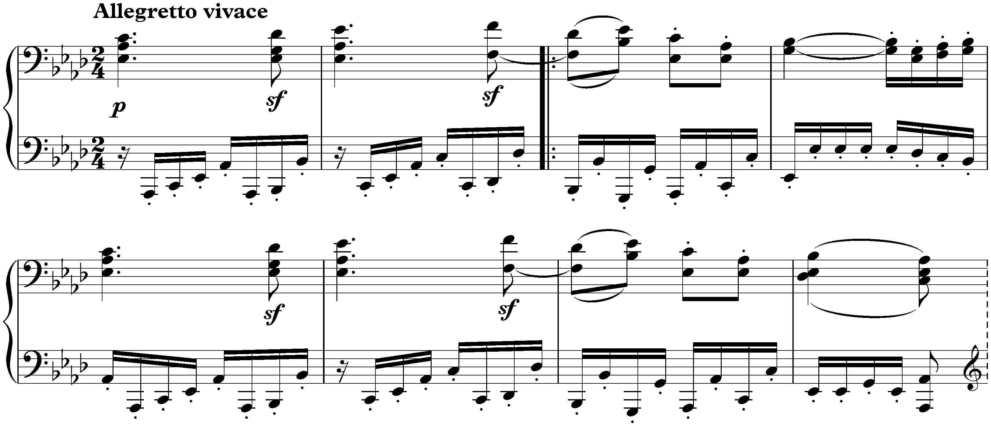 Sonata no. 18 in E-flat major, op. 31 no. 3; 2. Scherzo: Allegretto vivace