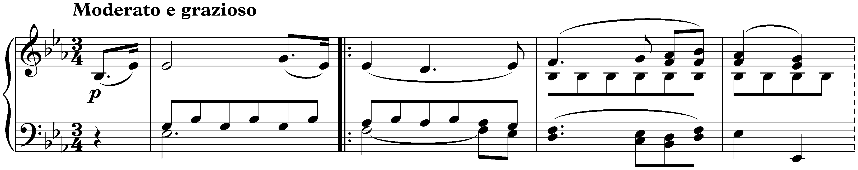 Sonata no. 18 in E-flat major, op. 31 no. 3; 3. Menuetto: Moderato e grazioso