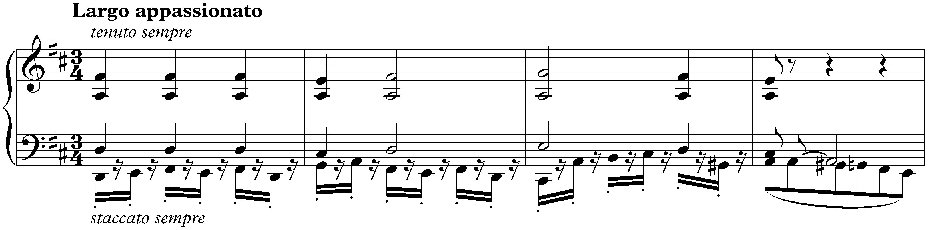 Sonata no. 2 in A major, op. 2 no. 2; 2. Largo appassionato