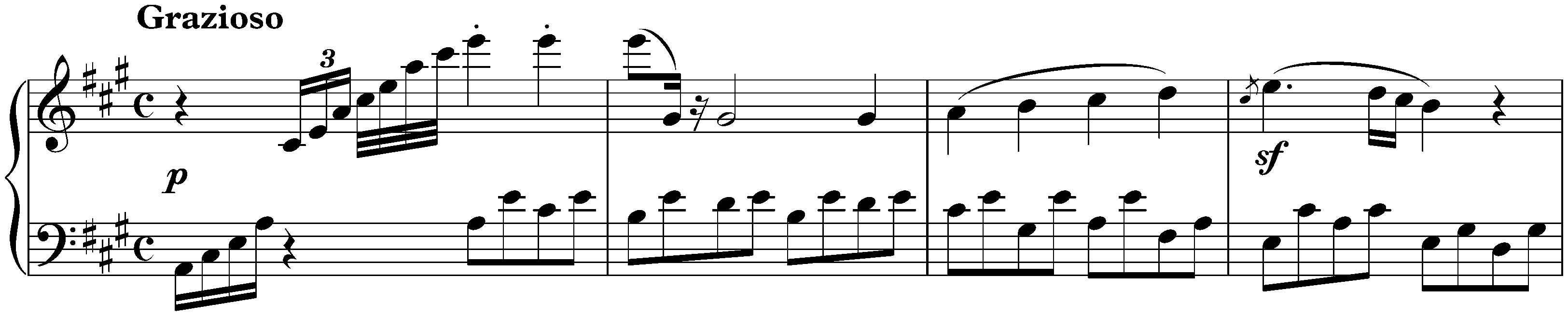 Sonata no. 2 in A major, op. 2 no. 2; 4. Rondo: Grazioso