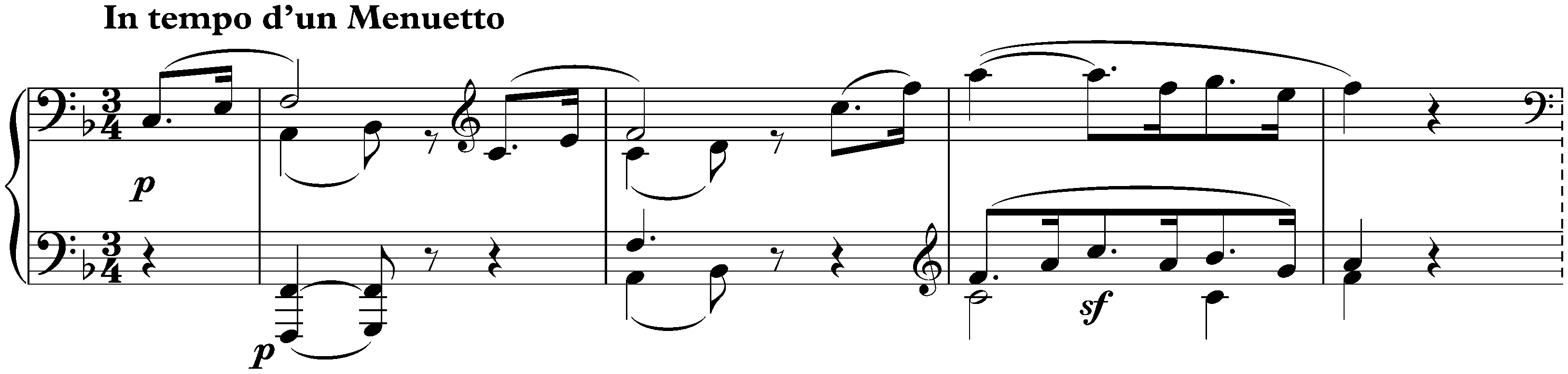 Sonata no. 22 in F major, op. 54; 1. In tempo d’un Menuetto</