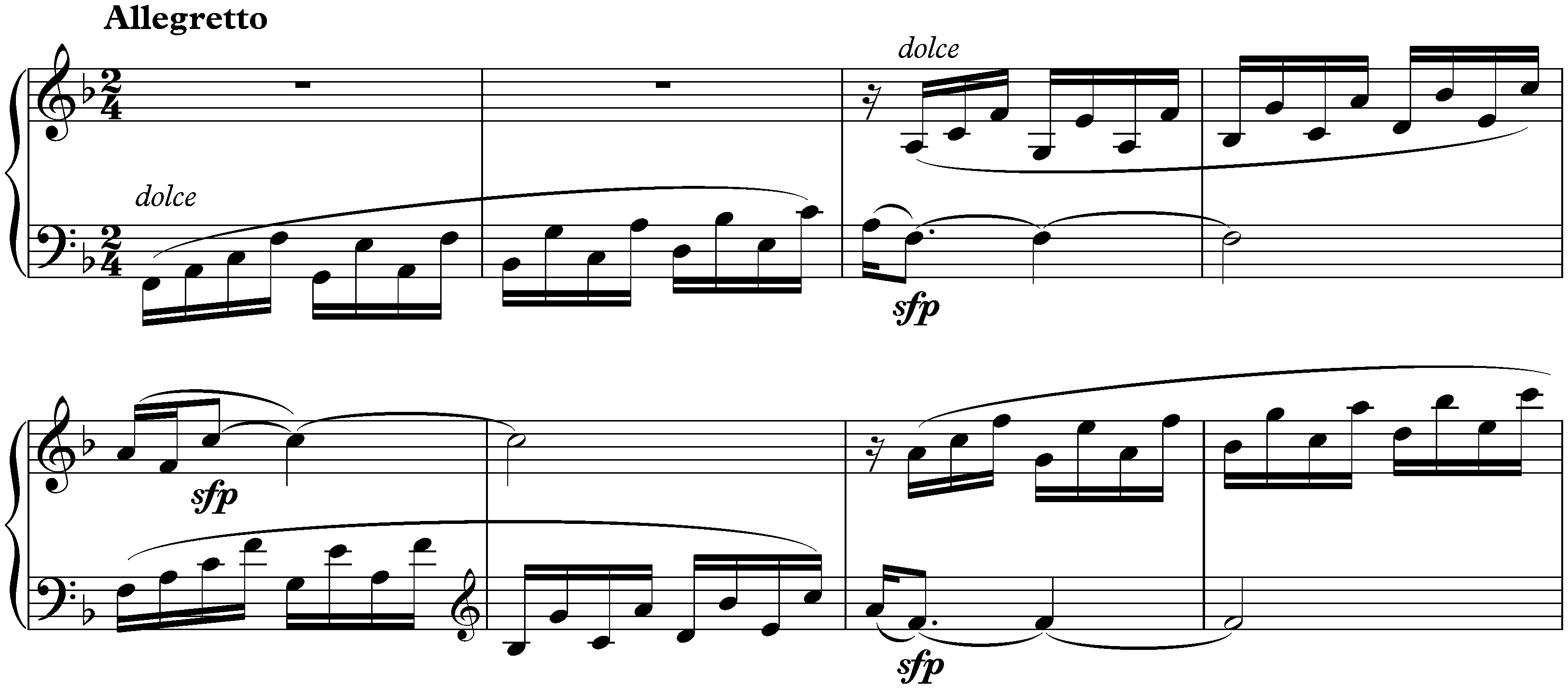 Sonata no. 22 in F major, op. 54; 2. Allegretto