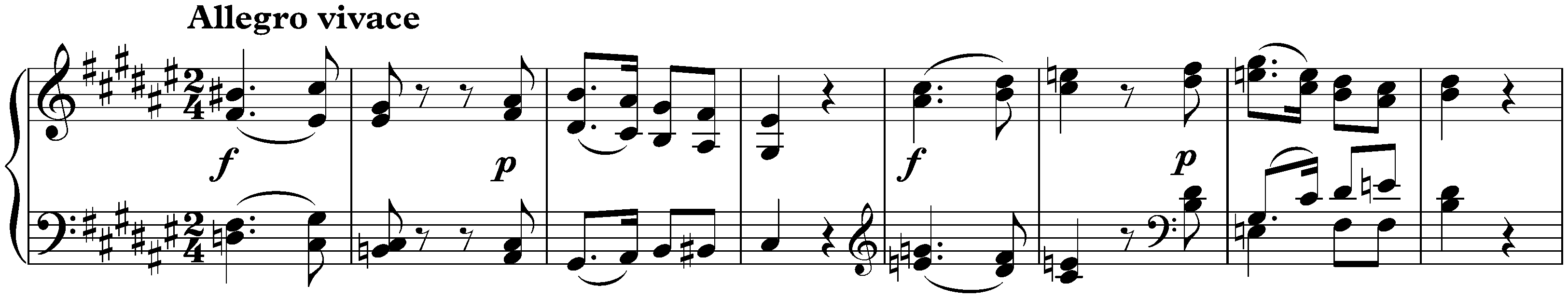 Sonata no. 24 in F-sharp major, op. 78; 2. Allegro vivace