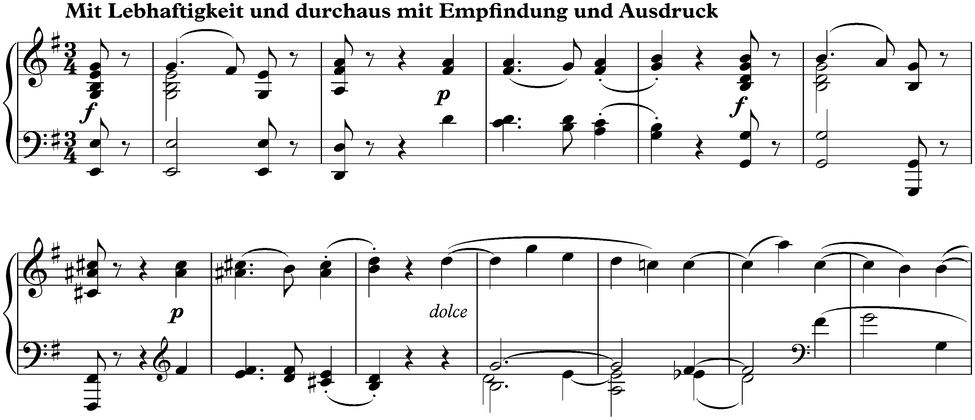 Sonata no. 27 in E minor, op. 90; 1. Mit Lebhaftigkeit und durchaus mit Empfindung und Ausdruck