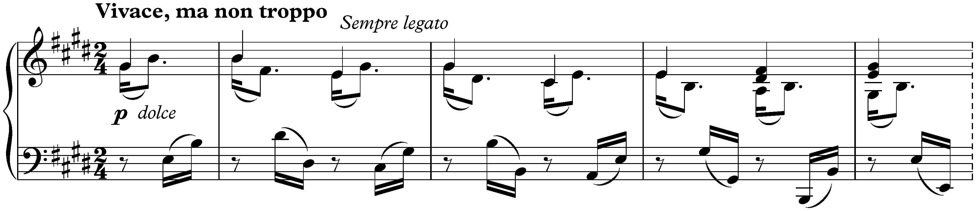 Sonata no. 30 in E major, op. 109; 1. Vivace, ma non troppo – Adagio espressivo
