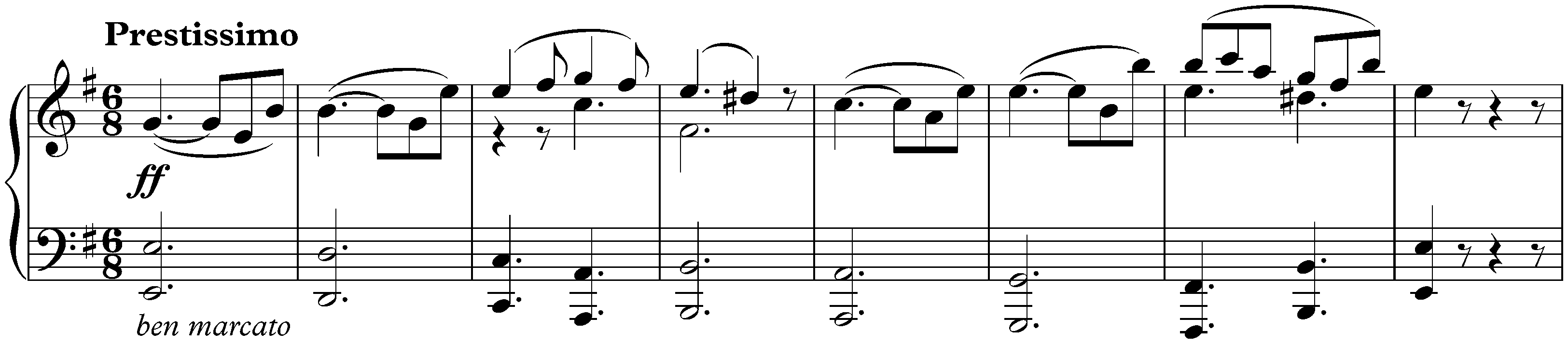 Sonata no. 30 in E major, op. 109; 2. Prestissimo