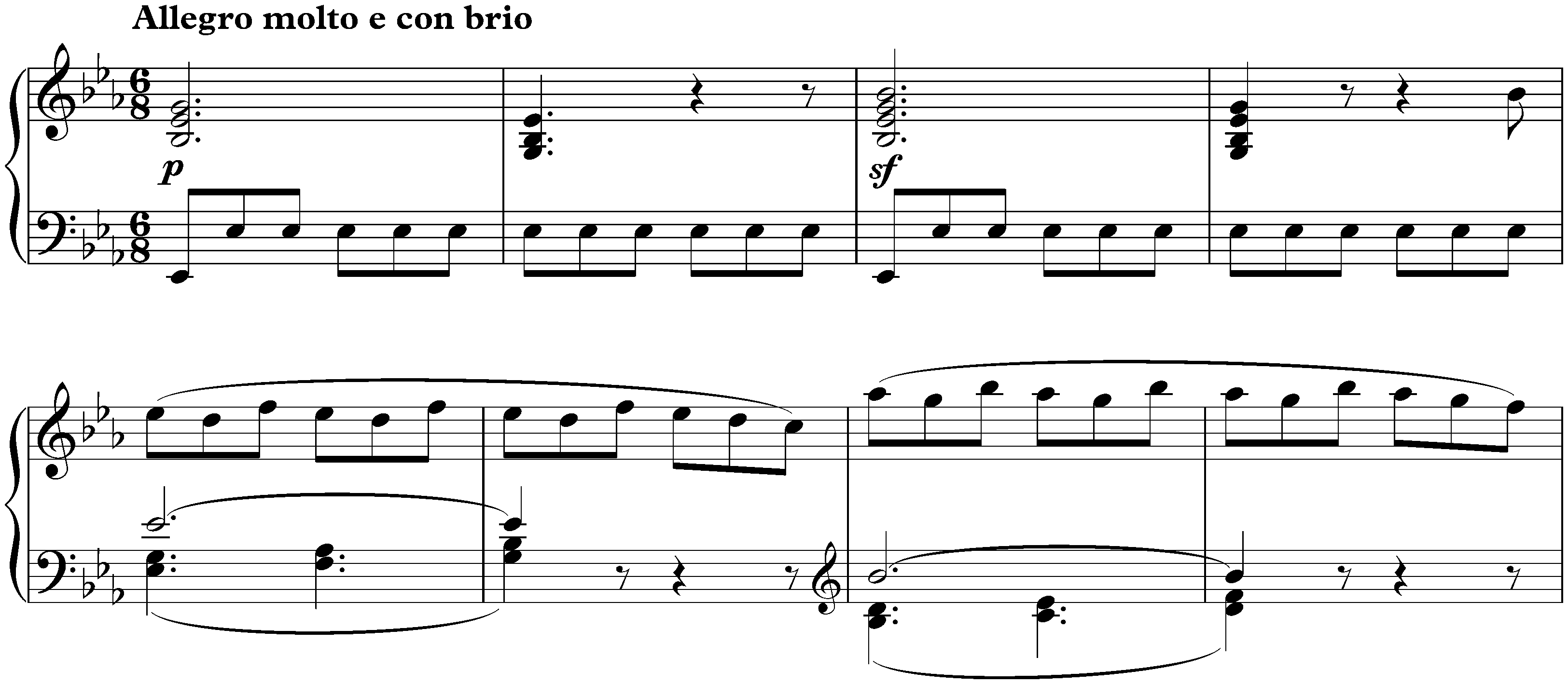 Sonata no. 4 in E-flat major, op. 7; 1. Allegro molto e con brio