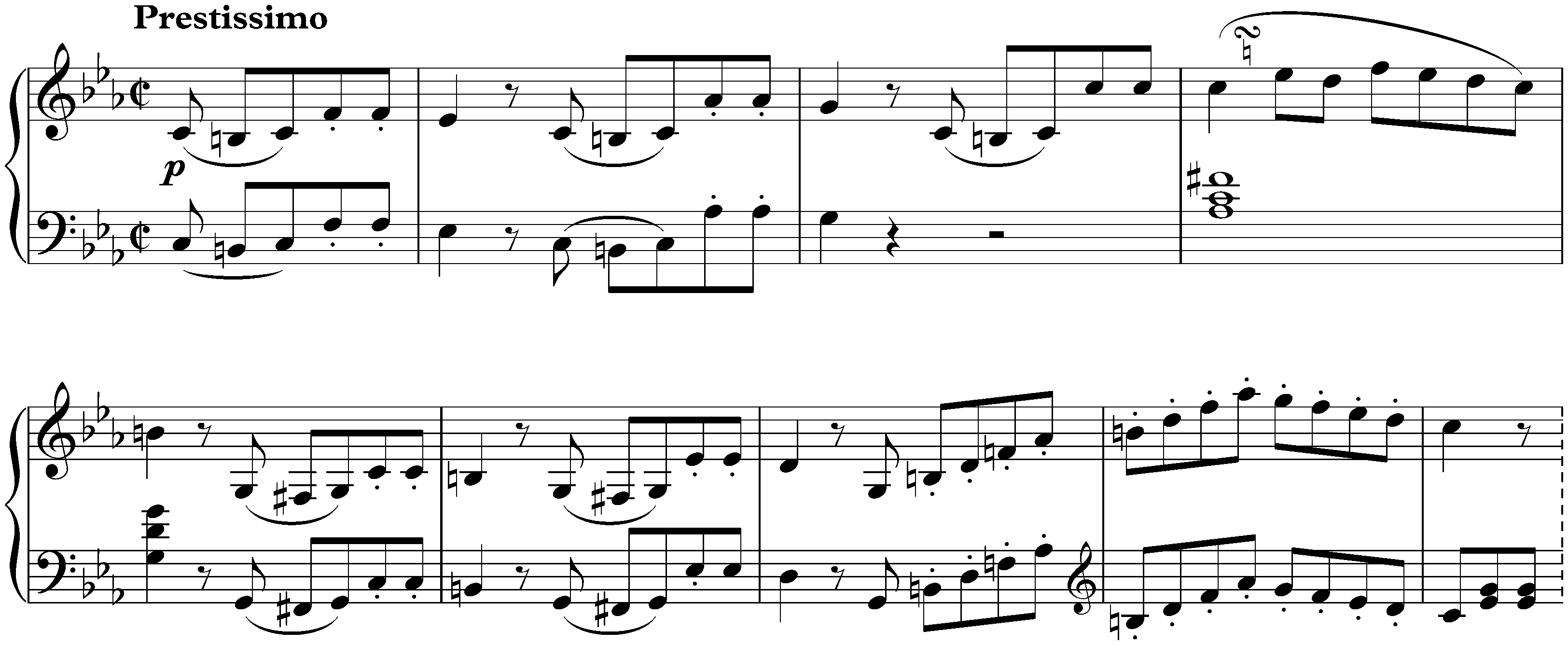 Sonata no. 5 in C minor, op. 10 no. 1; 3. Finale: Prestissimo