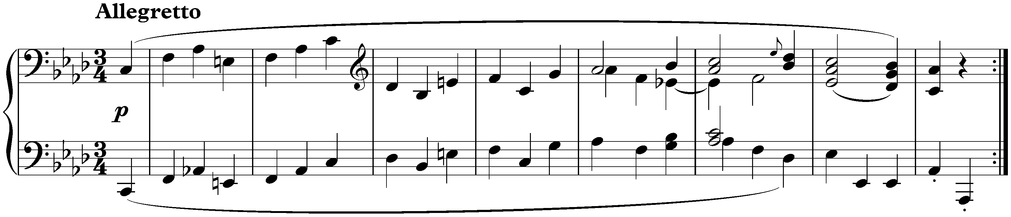 Sonata no. 6 in F major, op. 10 no. 2; 2. Allegretto