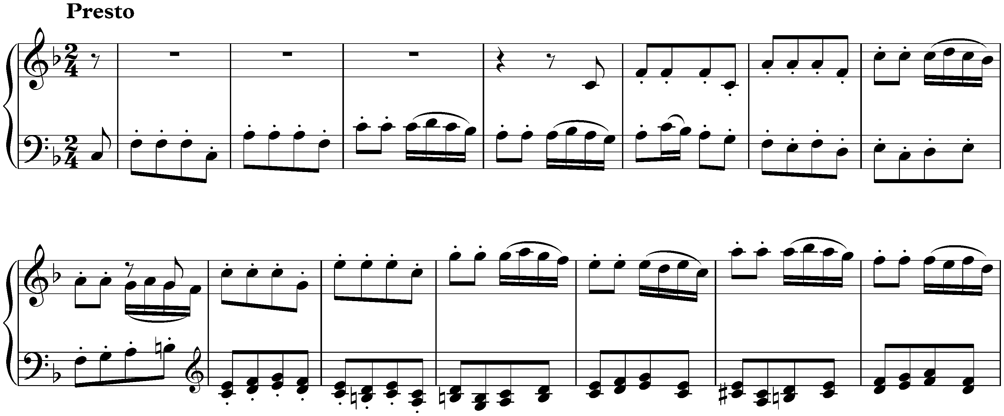 Sonata no. 6 in F major, op. 10 no. 2; 3. Presto