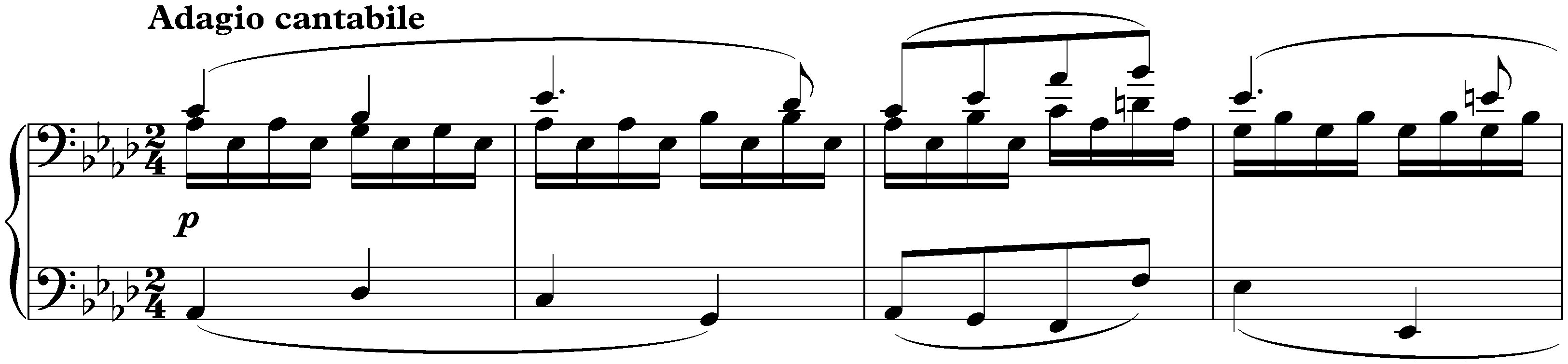 Sonata no. 8 in C minor, op. 13 (Pathétique); 2. Adagio cantabile