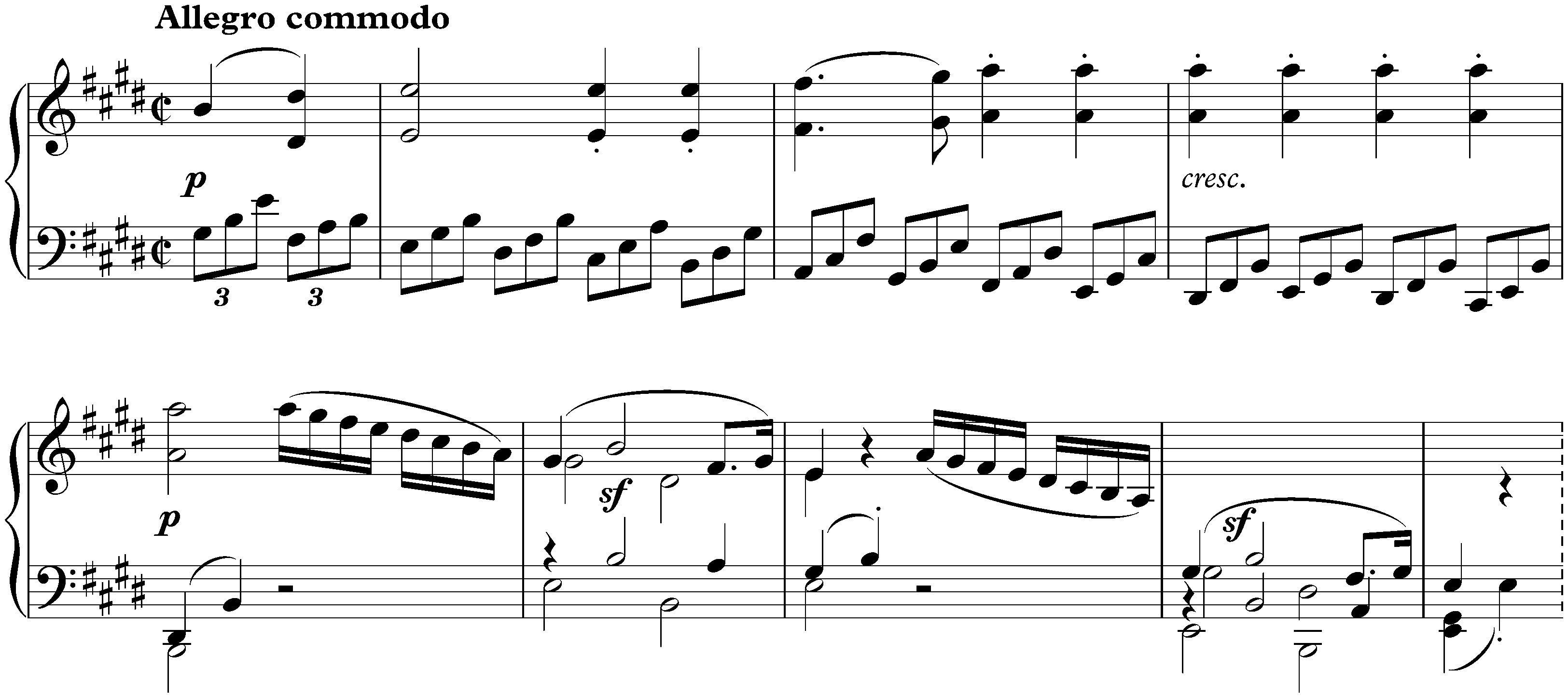 Sonata no. 9 in E major, op. 14 no. 1; 3. Rondo: Allegro commodo