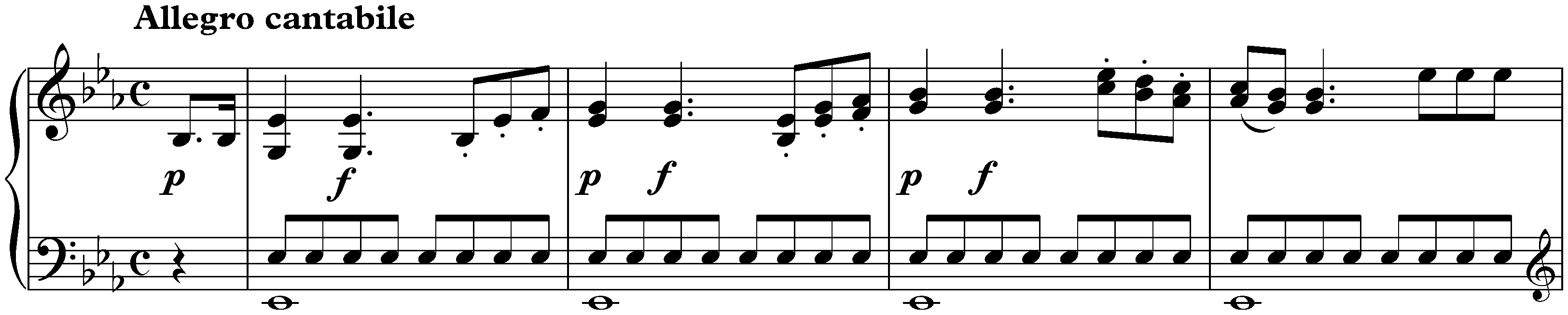 Sonata in E-flat major, WoO 47 no. 1; 1. Allegro cantabile