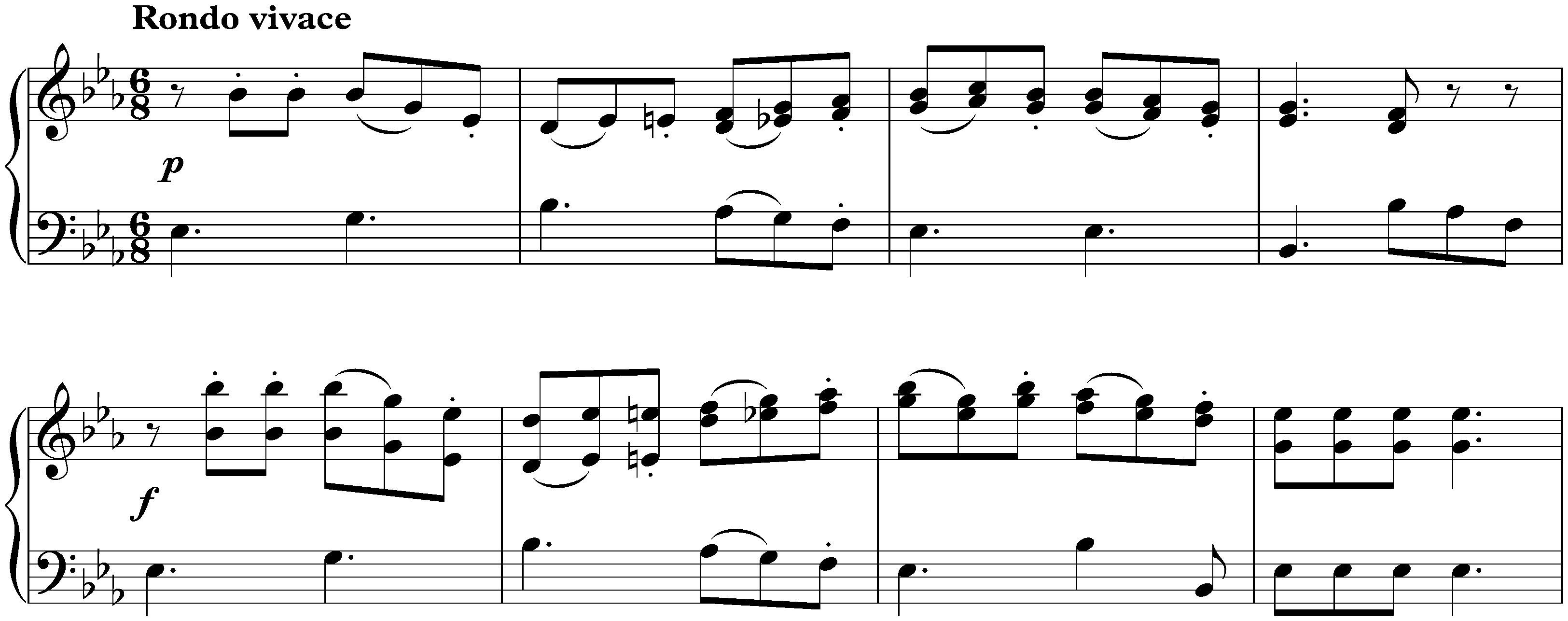 Sonata in E-flat major, WoO 47 no. 1; 3. Rondo vivace