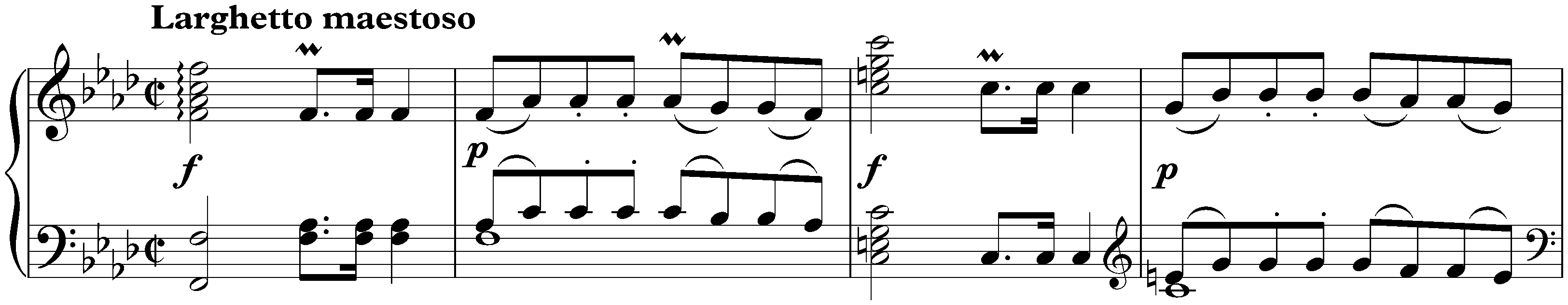 Sonata in F minor, WoO 47 no. 2; 1. Larghetto maestoso – Allegro assai