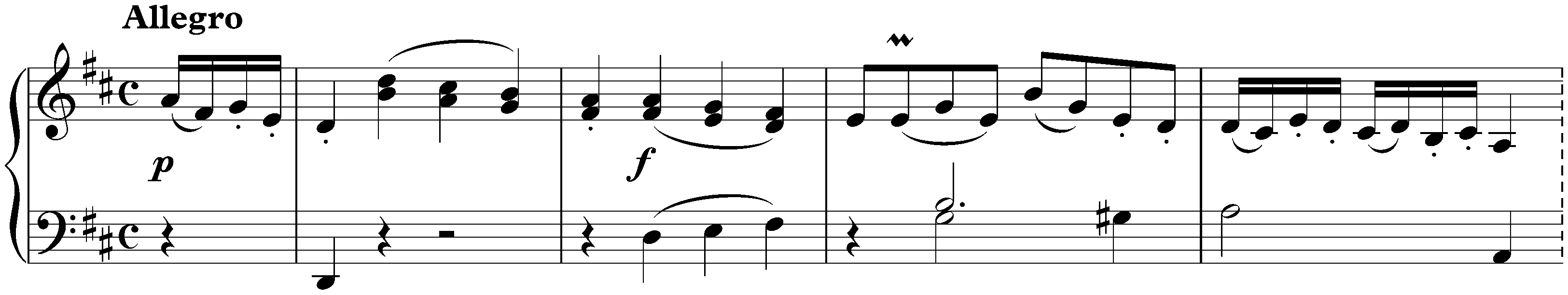 Sonata in D major, WoO 47 no. 3; 1. Allegro