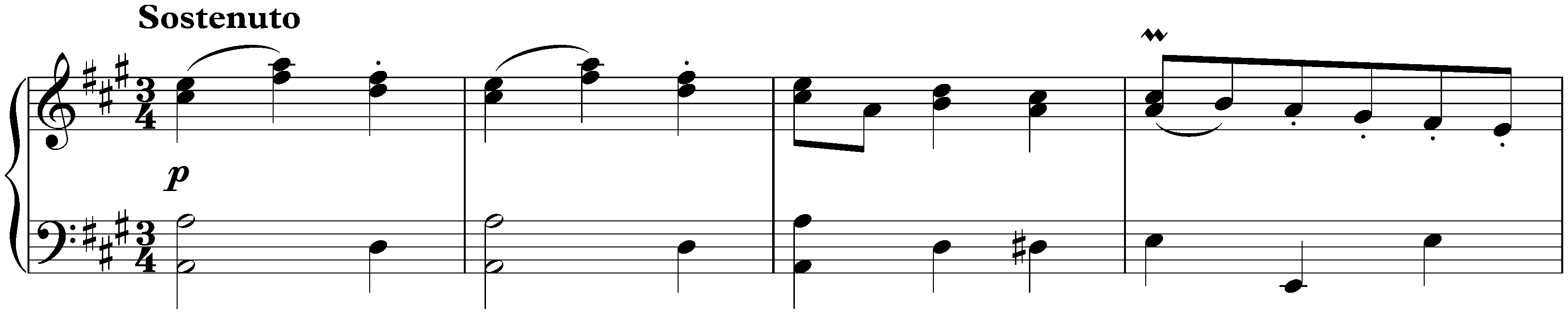 Sonata in D major, WoO 47 no. 3; 2. Menuetto: Sostenuto
