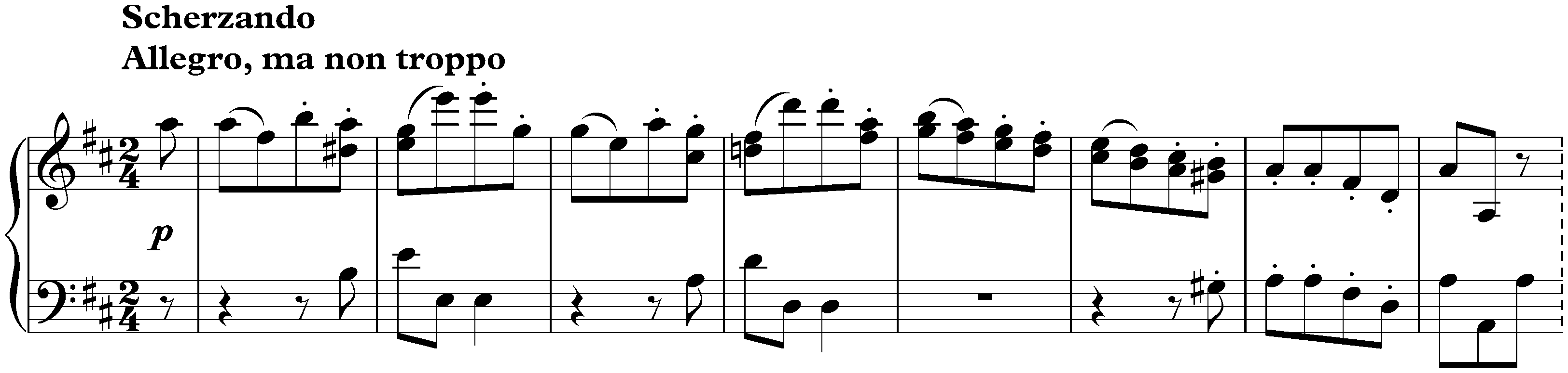 Sonata in D major, WoO 47 no. 3; 3. Scherzando: Allegro, ma non troppo