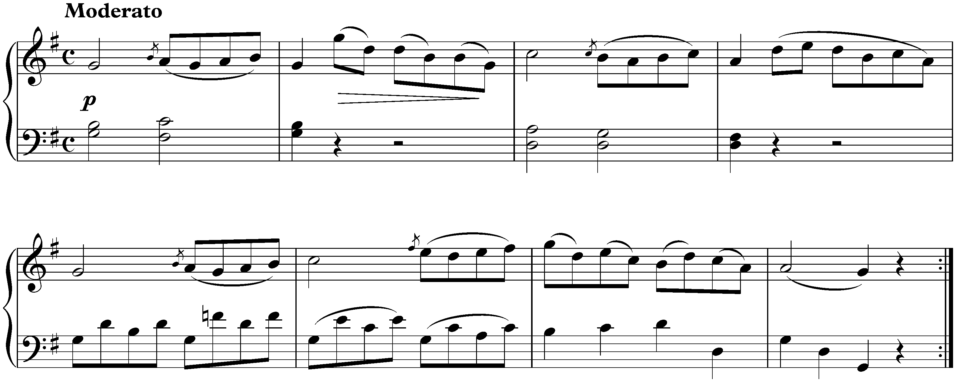 Sonatina in G major, Anh. 5 no. 1; 1. Moderato