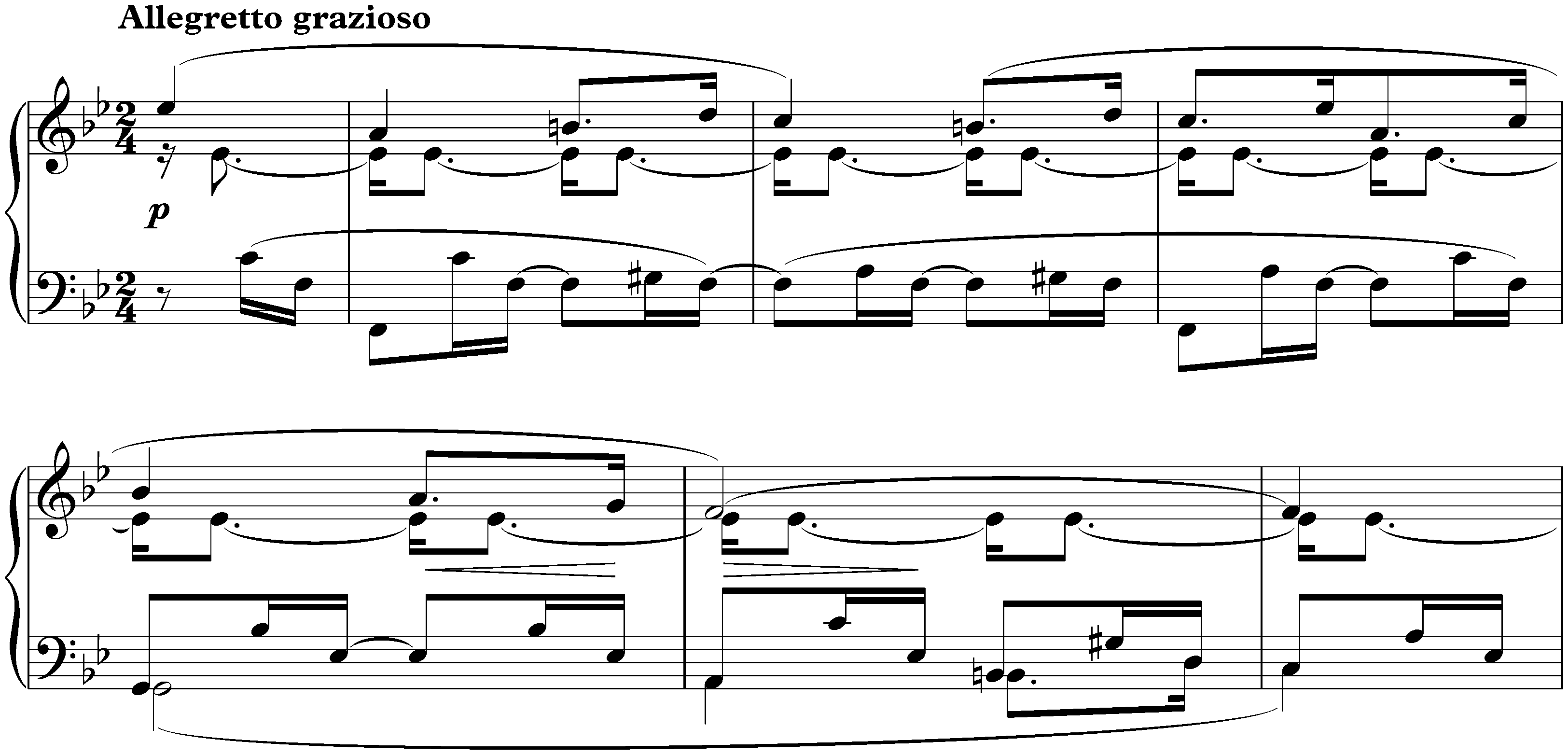 Eight Pieces, op. 76; 4. Intermezzo in B-flat major