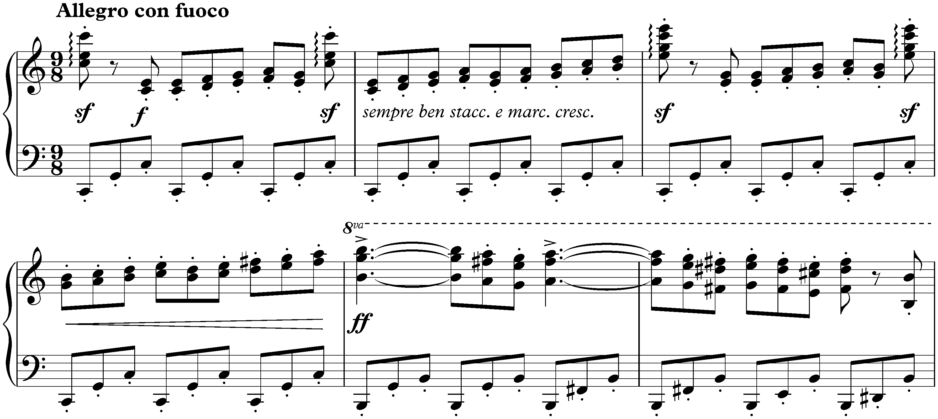 Sonata no. 1 in C major, op. 1; 4. Finale: Allegro con fuoco