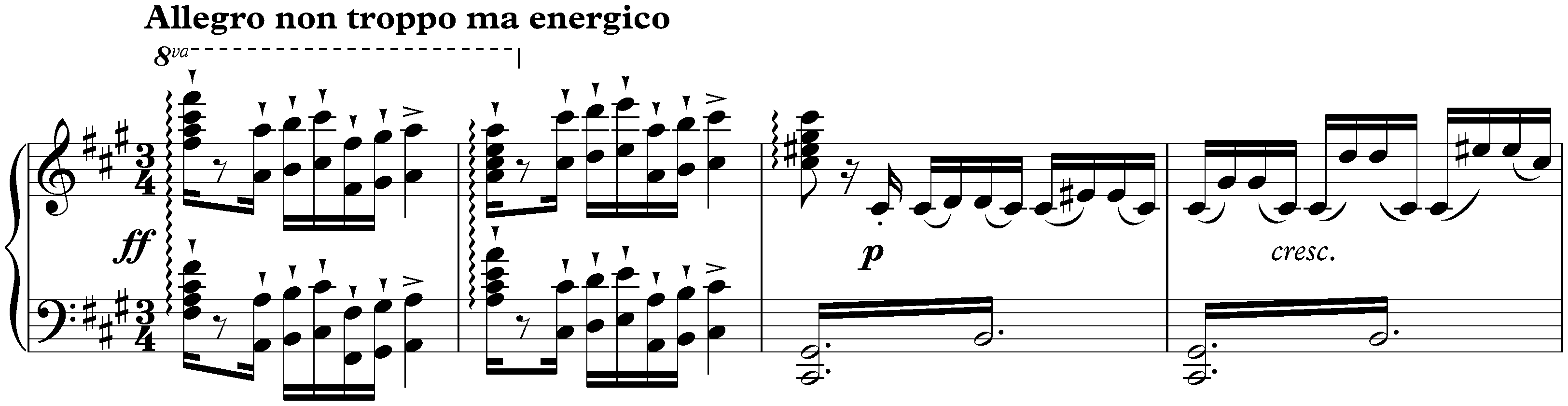 Sonata no. 2 in F-sharp minor, op. 2; 1. Allegro non troppo ma energico