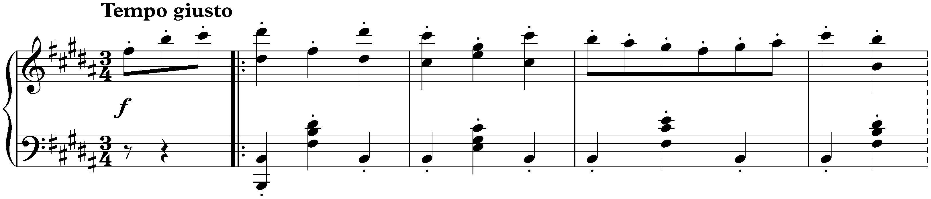 Sixteen Waltzes, op. 39; 1. B major (simplified version)