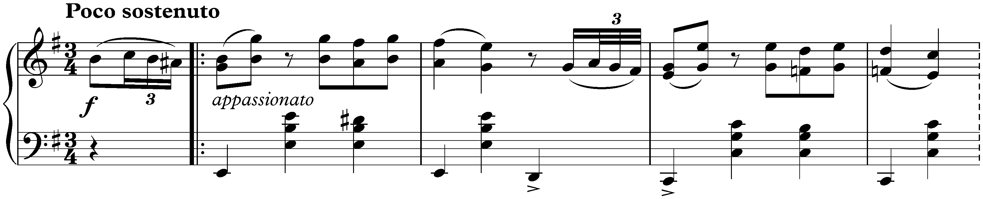 Sixteen Waltzes, op. 39; 4. E minor