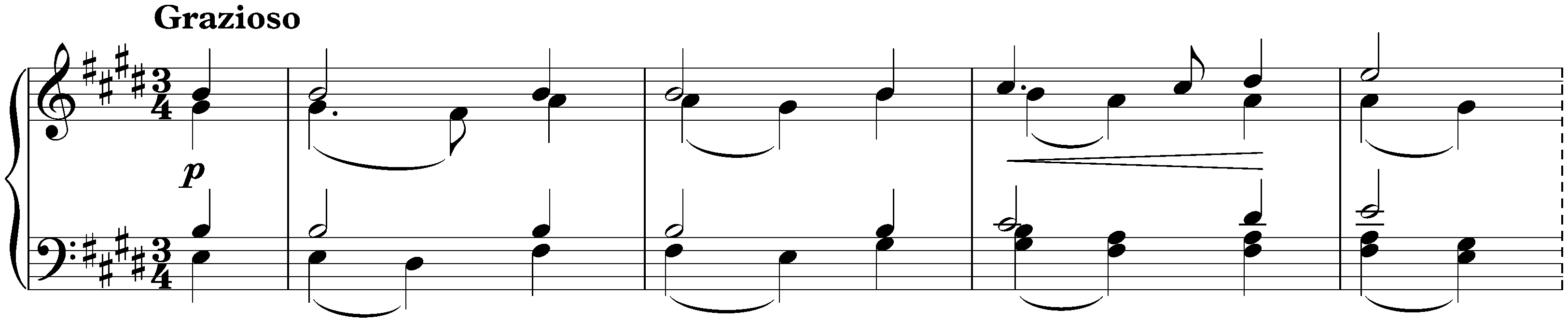 Sixteen Waltzes, op. 39; 5. E major